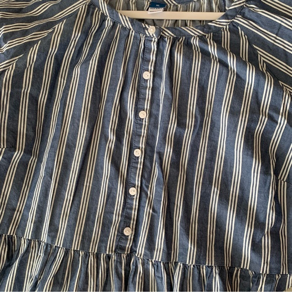 Old Navy Blue and White Striped Midi Dress - Picture 2 of 8